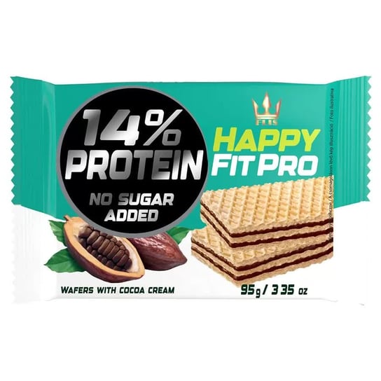 Wafelki Kakaowe bez Dodatku Cukru Happy FIT Pro, 95g Inna marka