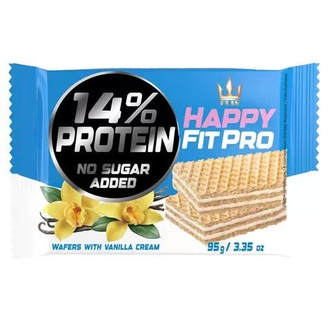 Wafelki Waniliowe bez Dodatku Cukru Happy FIT Pro, 95g Inna marka