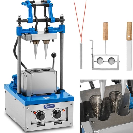 Waflownica maszyna do wypieku wafli rożków na lody 50 - 60 wafli / godz. 47 x 112 mm Inna marka