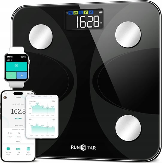 Waga Lazienkowa Elektrycza Do Pomiaru Masy Ciala BMI Monitor Zdrowia LCD bez marki
