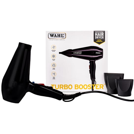 Wahl Turbo Booster suszarka do włosów 2400W profesjonalna, czarna,z funkcją jonizacji, przeciw puszeniu i elektryzowaniu Wahl