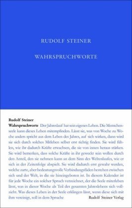 Wahrspruchworte Rudolf Steiner Verlag