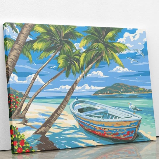 Wakacje na bezludnej wyspie - Malowanie po numerach 50x40 cm ArtOnly