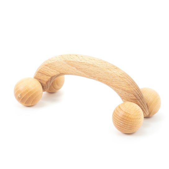 Wałek do masaż mięśni narzędzie masażer do pleców szyi ramion nóg Body Drewniane kulki 18 x 7 x 6 cm Tuuli