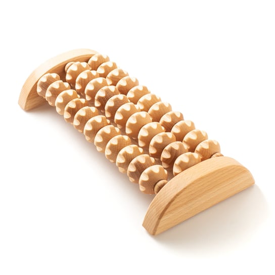 Wałek do masażu z drewna urządzenie do masażu wałek do stóp masażer 26 x 12 cm Tuuli