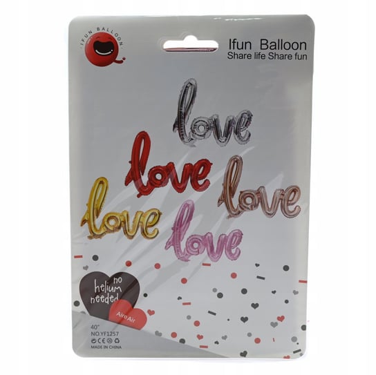 Walentynki Balon Love Miłość 100Cm Różne Kolory Midex