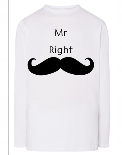 Walentynki Longsleeve męski nadruk Mr Right r.XS Inna marka