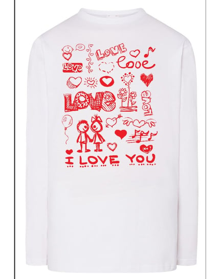 Walentynki Longsleeve nadruk Love Miłość r.XS Inna marka