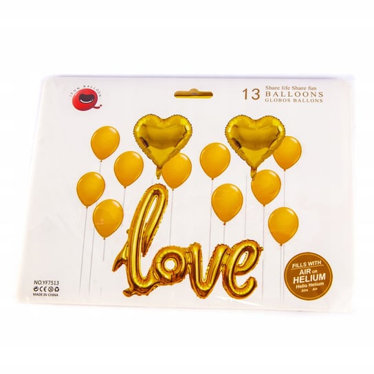 Walentynki Napis Love Zestaw Balonów 13Szt Midex