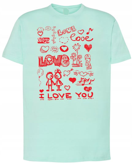 Walentynki Prezent T-Shirt męski Miłość Love r.M Inna marka