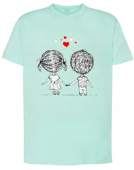 Walentynki Prezent T-Shirt męski Para Miłość r.XS Inna marka
