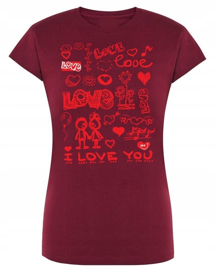 Walentynki prezent Tshirt damski Love Miłość r.XXL Inna marka