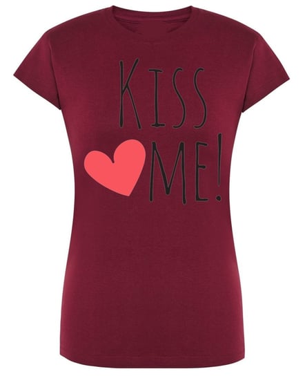 Walentynki T-Shirt damski nadruk Kiss Me serce M Inna marka