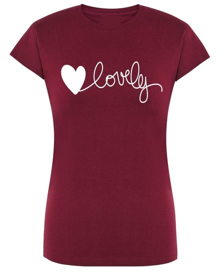 Walentynki T-Shirt damski nadruk Lovely Serce S Inna marka