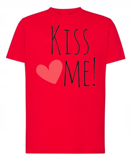 Walentynki T-Shirt męski nadruk Kiss Me Serce 3XL Inna marka