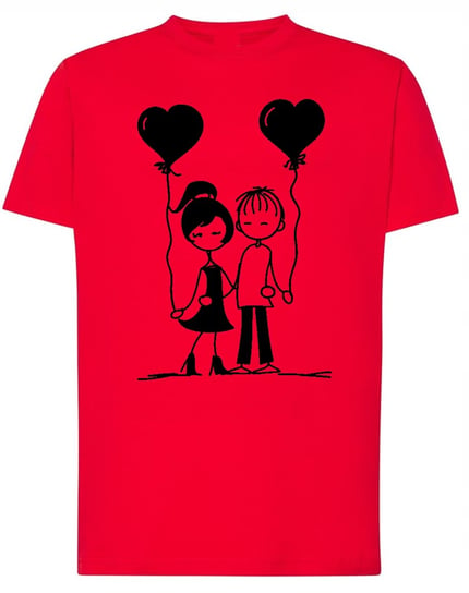 Walentynki T-Shirt męski nadruk Para Serce r.3XL Inna marka