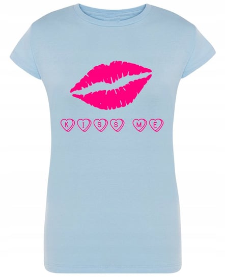 Walentynkowy T-Shirt damski nadruk Kiss Me S Inna marka