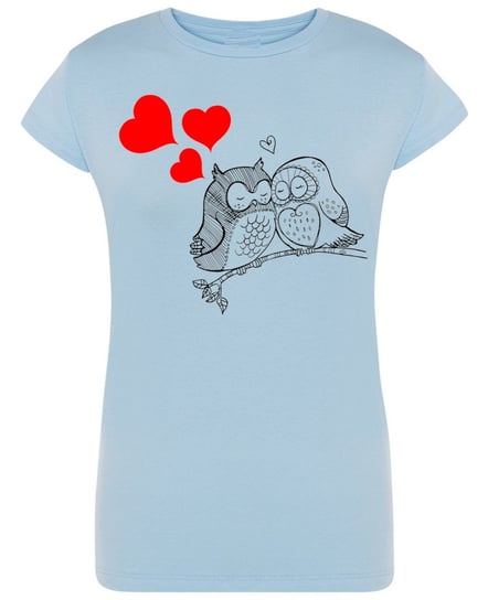Walentynkowy T-Shirt damski nadruk Sówki S Inna marka