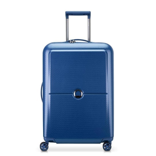 Walizka Delsey Turenne Średnia twarda niebieska walizka na kółkach 65 cm DELSEY