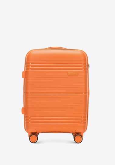 Walizka kabinowa z polipropylenu jednokolorowa pomarańczowa WITTCHEN