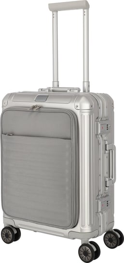 Walizka kabinowa z przednią kieszenią Travelite Next 2.0 55 cm srebrna Travelite