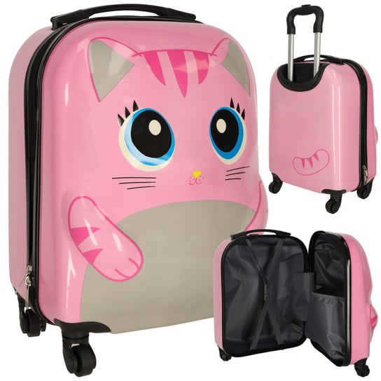 Walizka Podróżna Dla Dzieci Bagaż Podręczny Na Kółkach Kot Różowa Weishengda
