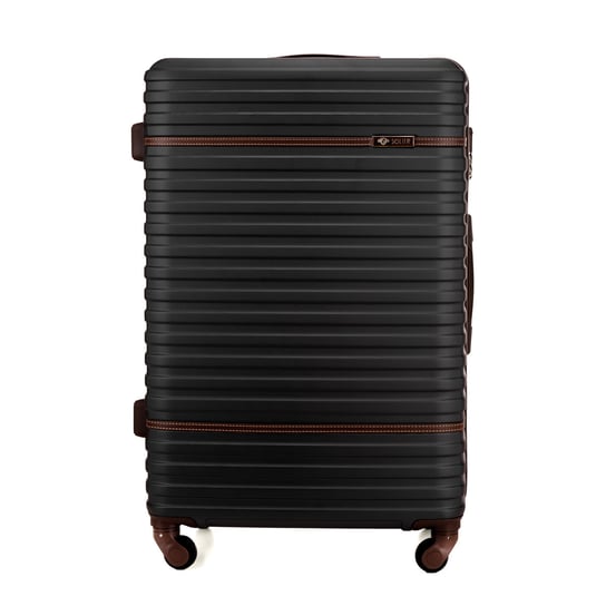 Walizka Podróżna Twarda Średnia Stl957 Czarna 55 L Solier Luggage