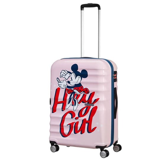 Walizka średnia American Tourister Wavebreaker Disney - Minnie darling pink American Tourister