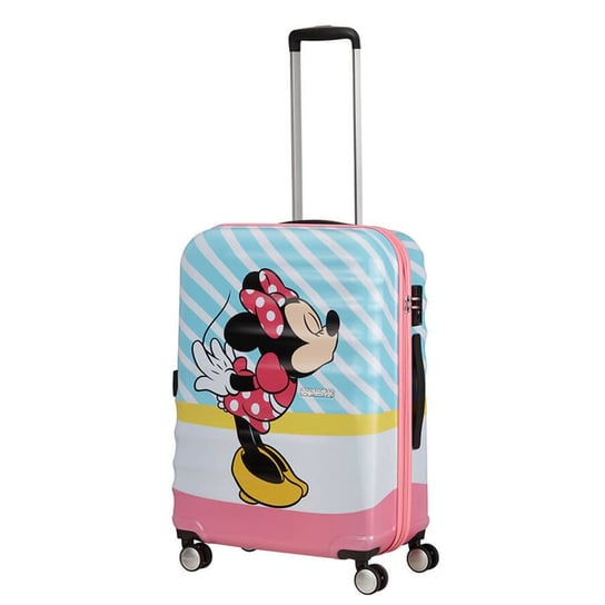 Walizka średnia American Tourister Wavebreaker Disney - Minnie pink kiss American Tourister
