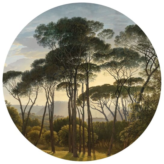 WallArt Okrągła fototapeta Umbrella Pines in Italy, 142,5 cm WallArt