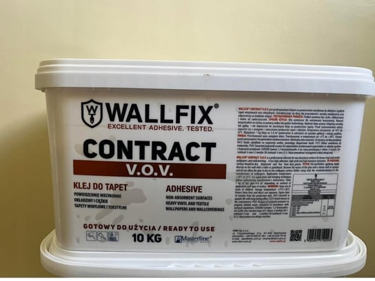 WALLFIX CONTRACT V.O.V 10Kg Gotowy Klej Trwałe Połączenia Piękne Efekty Wallfix