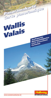 Wallis Panoramakarte Hallwag Karten Verlag, Hallwag
