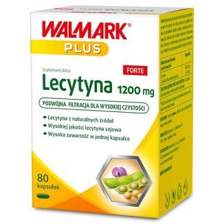 Walmark Plus Lecytyna 1200 mg Forte, suplement diety, 80 kapsułek Walmark