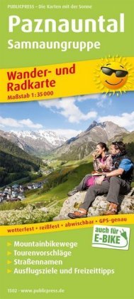 Wander- und Radkarte Paznauntal - Samnaungruppe 1 : 35.000 Publicpress, Publicpress Publikationsgesellschaft Mbh