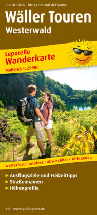 Wanderkarte Leporello Wäller Touren Westerwald 1:25000 Publicpress, Publicpress Publikationsgesellschaft Mbh
