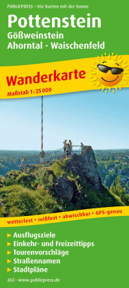 Wanderkarte Pottenstein, Gößweinstein - Ahorntal - Waischenfeld 1 :25 000 Publicpress