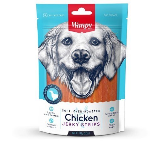 Wanpy Chicken Jerky Strips 100G wanpy