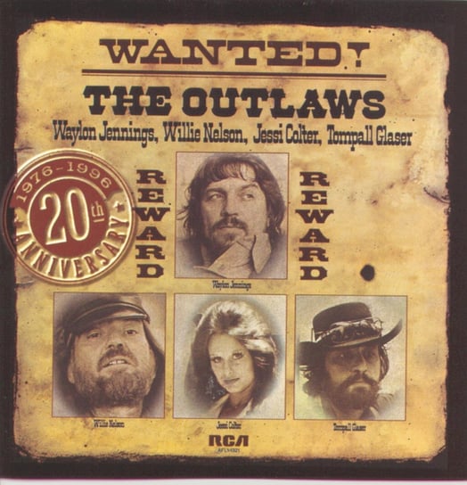 Wanted! The Outlaws, płyta winylowa Jennings Waylon, Nelson Willie, Colter Jessi, Glaser Tompall