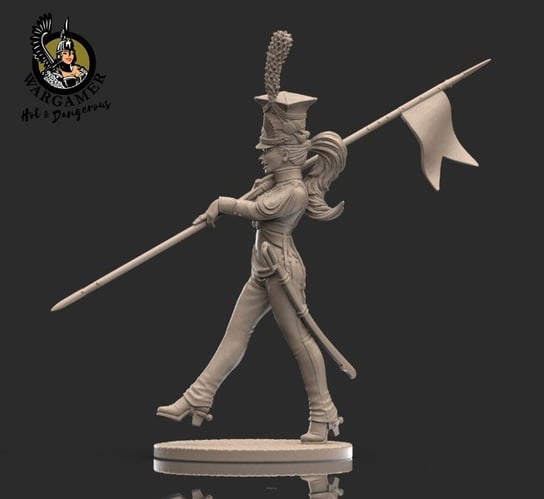 Wargamer, Figurka, Basia the Chevaux - Legere of the Guard, 28 mm Wargamer