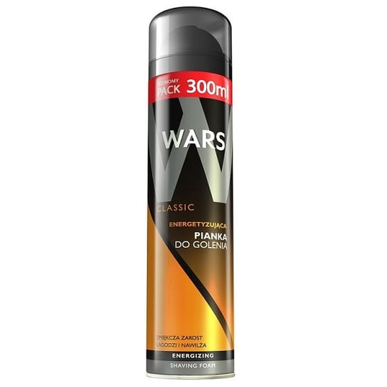 Wars, Shaving Foam Classic, pianka energetyzująca do golenia, 300 ml Wars