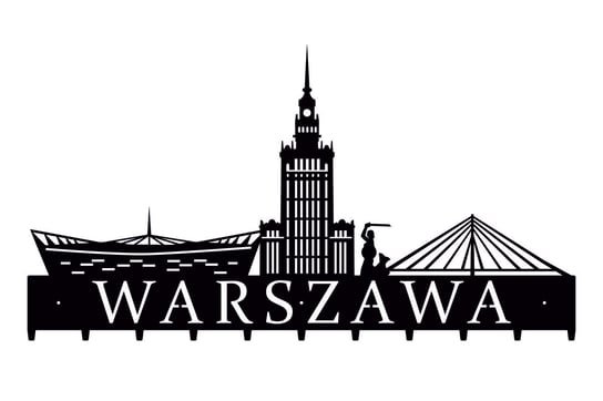 Warszawa 100cm Wieszak ścienny na ubrania pomysł na prezent wystrój domu do przedpokoju Art-Steel