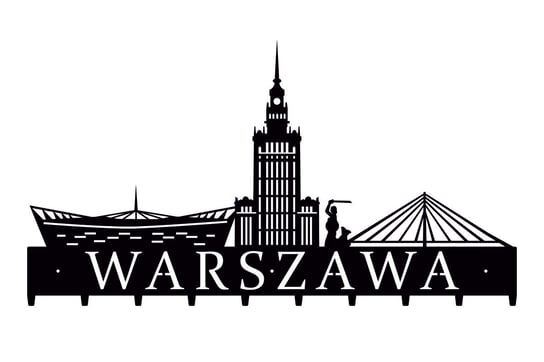 Warszawa 90cm Wieszak ścienny na ubrania pomysł na prezent dekoracja do przedpokoju Art-Steel