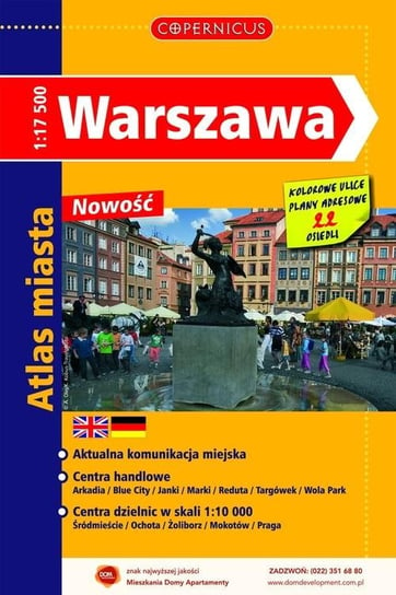 Warszawa. Atlas miasta 1:17 500 PPWK Polskie Przedsiębiorstwo Wydawnictw Kartograficznych