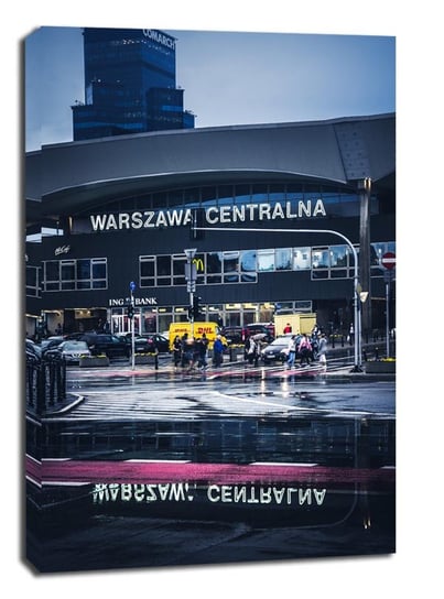 Warszawa Centralna - obraz na płótnie 40x50 cm Galeria Plakatu