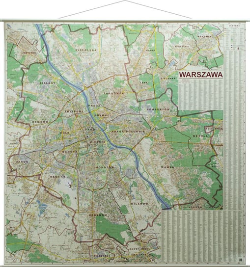 Warszawa mapa ścienna administracyjno-drogowa 1:18 000, Jokart Jokart