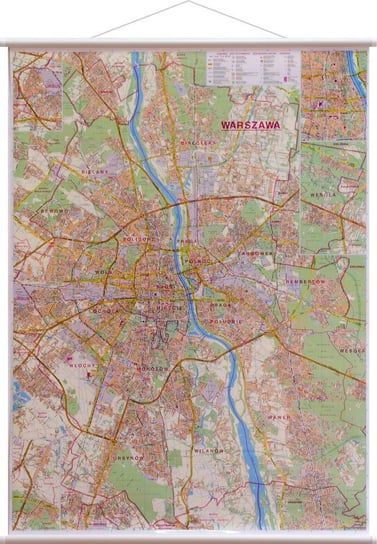 Warszawa mapa ścienna administracyjno-drogowa 1:26 000, Jokart Jokart
