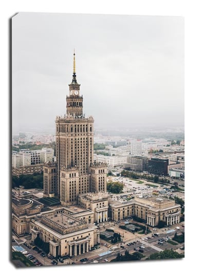 Warszawa Pałac Kultury i Nauki - obraz na płótnie 90x120 cm Galeria Plakatu