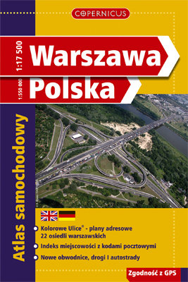 Warszawa. Polska. Atlas samochodowy Opracowanie zbiorowe