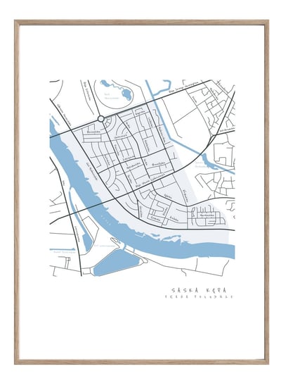 Warszawa Saska Kępa Mapa Plakat / Mapsbyp Mapsbyp