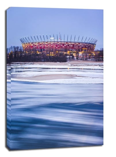 Warszawa Śryżowy Stadion Narodowy - obraz na płótnie 90x120 cm Galeria Plakatu